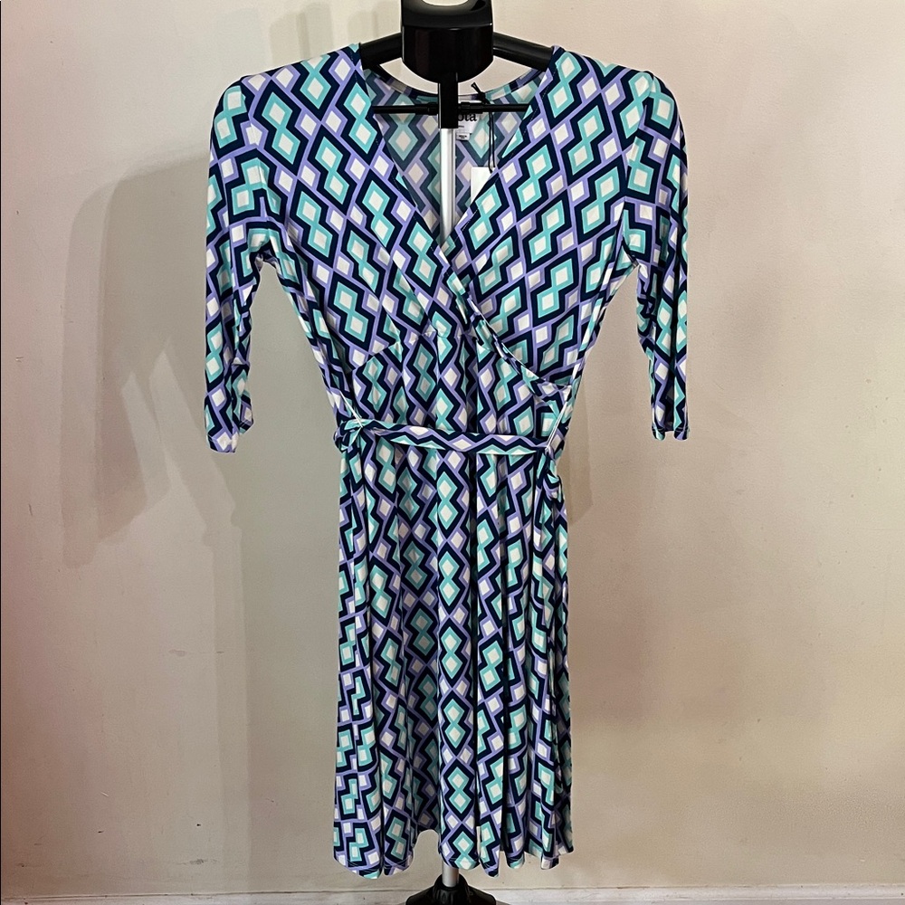 NWT Leota Belted Fit & Flare 3/4 Sleeve Dress